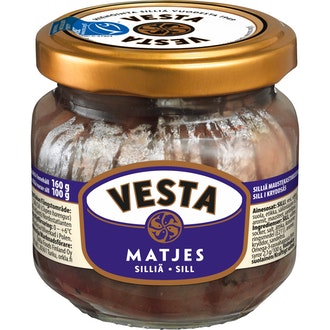 Vesta matjes silliä 160/100g kalorit ja ravintosisältö
