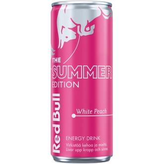 Red Bull White Peach 250ml kalorit ja ravintosisältö