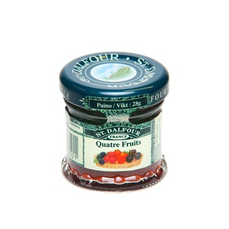 St.Dalfour Ranskalainen neljän marjan hillo 28g kalorit ja ravintosisältö