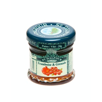 St. Dalfour Vadelma-granaattiomenahillo 28g kalorit ja ravintosisältö