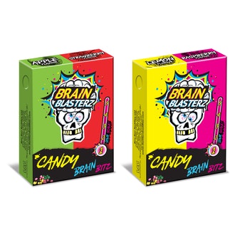 Brain Blasterz kirpeät hedelmäirakeet 45g kalorit ja ravintosisältö - 368 kcal