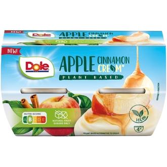 Dole Omenaa ja kanelia sisältävä kasvipohjainen kreemi hedelmävälipala makeutusaineella 4x123g kalorit ja ravintosisältö - 96 kcal