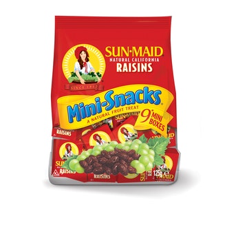 9x14g Sun-Maid Mini-Snacks rusina 9 miniaskia kalorit ja ravintosisältö