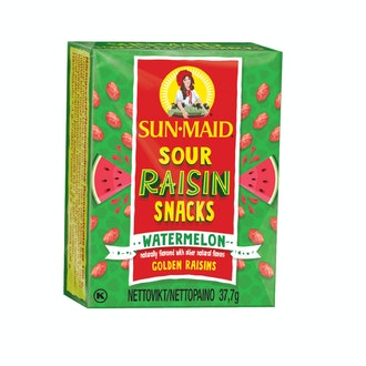 37,7g Sun-Maid Sour Raisin Snacks Watermelon kalorit ja ravintosisältö