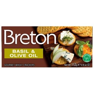 Breton Basilika&oliiviöljy voileipäkeksi 112g kalorit ja ravintosisältö - 481 kcal