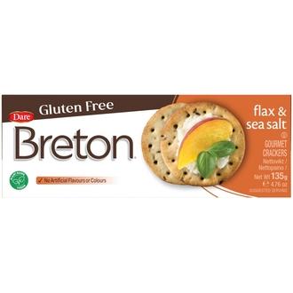 Breton pellavansiemen & merisuola keksi, gluteeniton 135g kalorit ja ravintosisältö