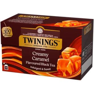 Twinings Creamy Caramel maustettu musta tee 20x2g kalorit ja ravintosisältö - 1 kcal