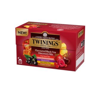 Twinings Flavored Black Discovery Mix 20x2g maustettu teelajitelma kalorit ja ravintosisältö - 1 kcal