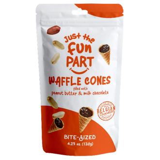 Just the Fun Part Milk Chocolate-Peanut butter Waffle cone 120g kalorit ja ravintosisältö - 500 kcal