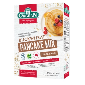 Orgran gluteeniton tattari pannukakkujauhos 375g kalorit ja ravintosisältö