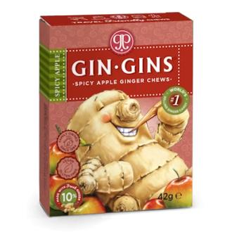 Ginger People Gin Gins Spicy Apple inkiväärimakeinen 42g kalorit ja ravintosisältö