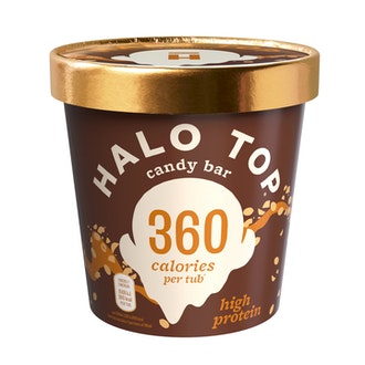 Halo Top jäätelö 473ml Candy Bar kalorit ja ravintosisältö