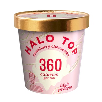 Halo Top jäätelö 473ml Strawberry Cheesecake kalorit ja ravintosisältö