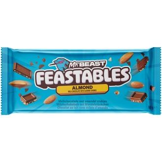 MrBeast Feastables Almond maitosuklaalevy 60g kalorit ja ravintosisältö - 568 kcal