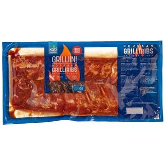 Kotimaista grilliribs BBQ-marinoitu n. 1 kg kalorit ja ravintosisältö - 201 kcal