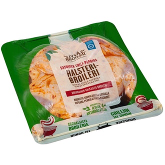 Jyväbroiler n. 1,3 kg Savuinen chili-paprika halsteribroileri kalorit ja ravintosisältö