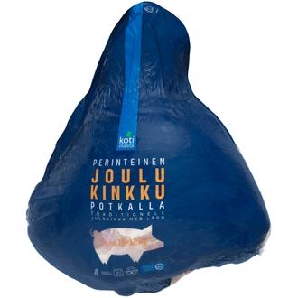 Kotimaista perinteinen joulukinkku potkalla n10-12 kg pakaste kalorit ja ravintosisältö - 223 kcal