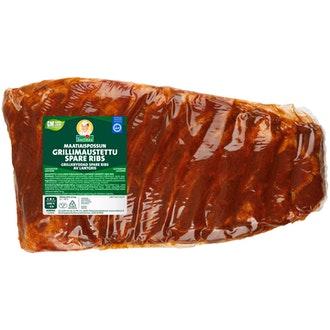 Snellman Maatiaspossun grillimaustettu spare ribs n 800g kalorit ja ravintosisältö - 193 kcal