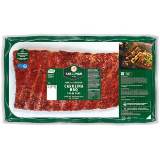 Snellman Maatiaispossun Carolina BBQ spare ribs n. 900 g kalorit ja ravintosisältö - 207 kcal