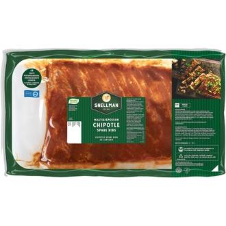 Snellman Maatiaispossun chipotle spare ribs n1000g kalorit ja ravintosisältö - 197 kcal