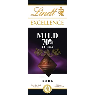 Excellence 100g Mild 70% tumma suklaalevy kalorit ja ravintosisältö