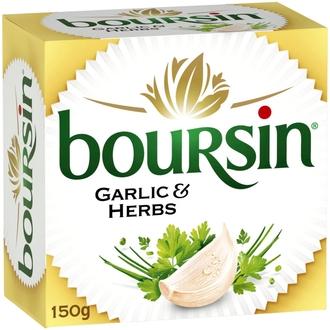 Boursin 150g Valkosipuli & yrtti tuorejuusto kalorit ja ravintosisältö