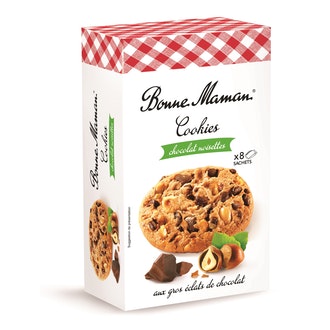 Bonne Maman cookies 225g suklaa hasselpähkinä kalorit ja ravintosisältö
