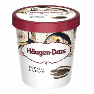 Häagen-Dazs 460ml cookies & cream kalorit ja ravintosisältö - 262 kcal
