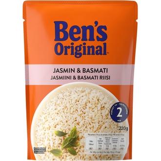 Ben's Original Jasmiini & basmati valmisriisi 220g kalorit ja ravintosisältö