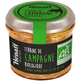 Hénaff Organic Breton Country pâté maalaisterriini 90g kalorit ja ravintosisältö - 345 kcal