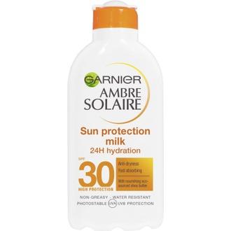 Garnier Ambre Solaire Sun Protection Milk 24H Kosteuttava Aurinkosuojaemulsio Sk30 200Ml