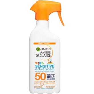 Garnier Ambre Solaire Kids Sensitive Advanced Aurinkosuojasuihke Sk50+ 300Ml