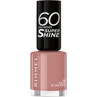 Rimmel 60 Seconds Super Shine Kynsilakka 8Ml, 230 Mauve To The Music