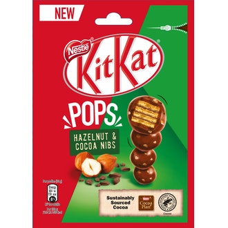 Nestlé KitKat Pop Chocs 140g hasselpähkinä kaakao kalorit ja ravintosisältö