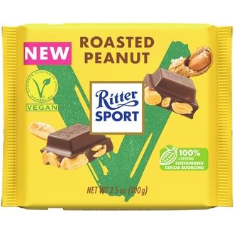Ritter Sport Roasted Peanut Vegaanisuklaa RFA 100g kalorit ja ravintosisältö - 574 kcal