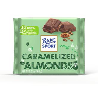 Ritter Sport 100g Caramelized Almonds kalorit ja ravintosisältö - 533 kcal