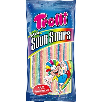 Trolli Sour strips mix 85g kalorit ja ravintosisältö
