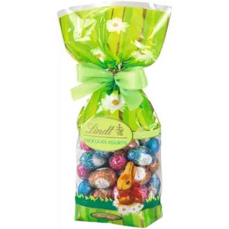 Lindt suklaa minimunat lajitelma maitosuklaa, maitosuklaa nougat-, maitokreemi- ja nougatkreemitäytteellä 200g kalorit ja ravintosisältö - 559 kcal