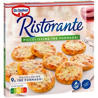 Dr. Oetker Ristorante Piccolissima Tre Fromaggi pakasteminipizzat 216g kalorit ja ravintosisältö - 237 kcal
