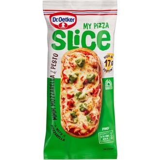 Dr. Oetker My Pizza Slice Mozzarella&Pesto pakastepizzapala 140 g kalorit ja ravintosisältö - 228 kcal