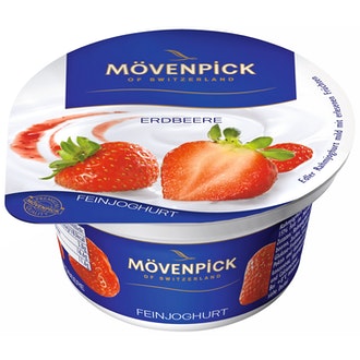 Mövenpick 150g jugurtti mansikka kalorit ja ravintosisältö - 162 kcal