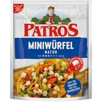 Patros salaattijuusto minikuutiot natur maustamaton 135g kalorit ja ravintosisältö - 271 kcal