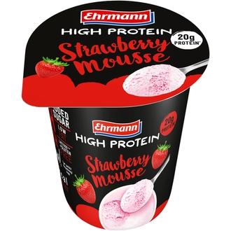 High Protein mansikanmakuinen proteiinimousse 200g kalorit ja ravintosisältö