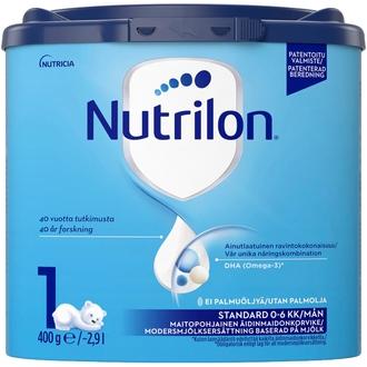 Nutrilon Standard 1 400g äidinmaidonkorvikejauhe 0-6 kk kalorit ja ravintosisältö