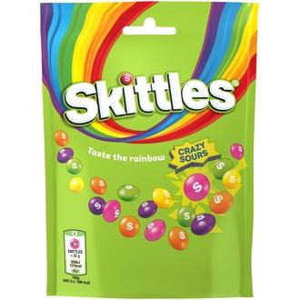 Skittles Crazy Sours 152g kalorit ja ravintosisältö - 396 kcal