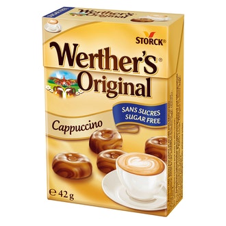 Werther´s Original kermakaramelli 42g cappucino sokeriton kalorit ja ravintosisältö