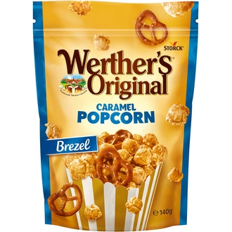 Werthers Original Caramel Popcorn Bretzel 140g kalorit ja ravintosisältö