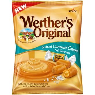 Werther´s Original Salted Caramel Kermatoffee 125g kalorit ja ravintosisältö - 460 kcal