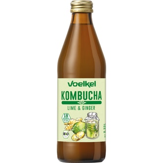 Voelkel Kombucha Lime-Ginger 0,33l luomu kalorit ja ravintosisältö