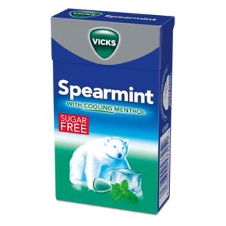 Vicks Spearmint sokeriton kurkkupastilli mentolilla 40g kalorit ja ravintosisältö